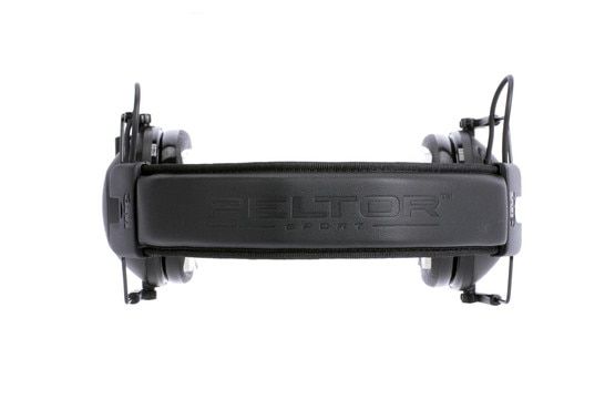 Peltor Sport Tactical by 3M 100 series electronic earmuffs have a comfortable faux leather headband and padded cups